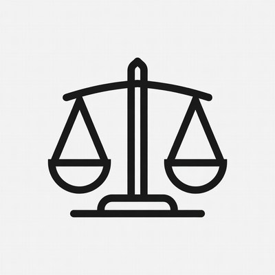 Balanced Scales of Justice Icon