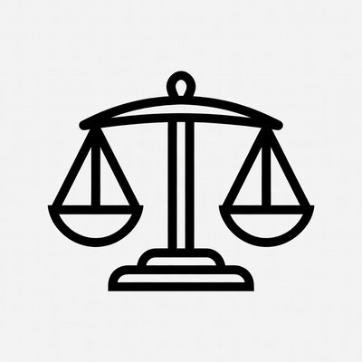 Balanced Scales of Justice Icon