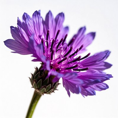 Purple Cornflower Flower Closeup