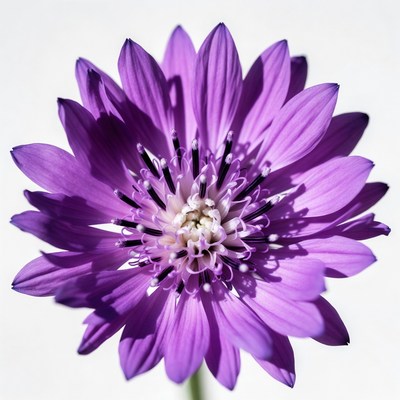 Purple Flower on White Background