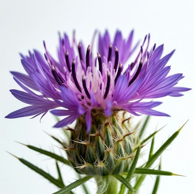 Purple Cornflower Bloom Isolated