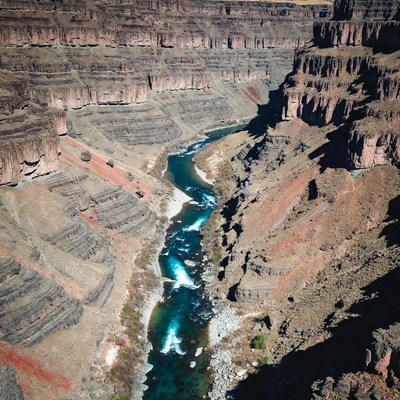 Grand Canyon Aerial River View