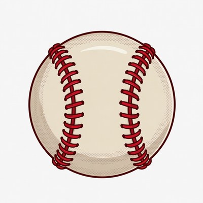 Baseball on isolated background