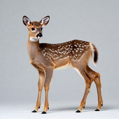 Baby deer fawn standing
