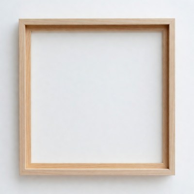 Empty Wooden Picture Frame