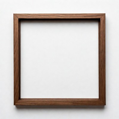 Empty Wooden Picture Frame