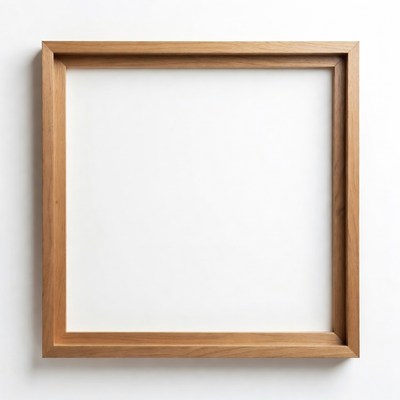 Empty Wooden Picture Frame
