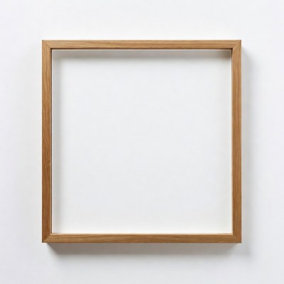 Empty Wooden Picture Frame
