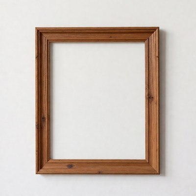 Empty Wooden Picture Frame