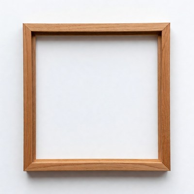 Empty Wooden Picture Frame