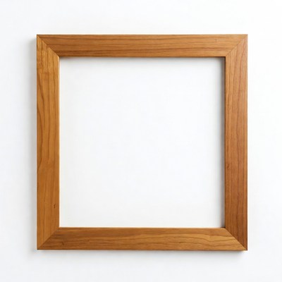 Empty Wooden Picture Frame