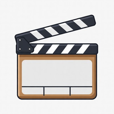 Open Clapperboard Illustration