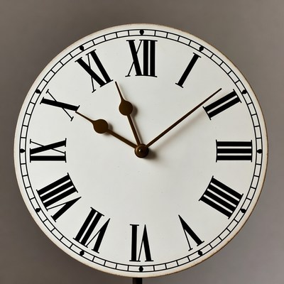 White Roman numeral wall clock