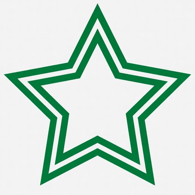 Green Outline Star Shape