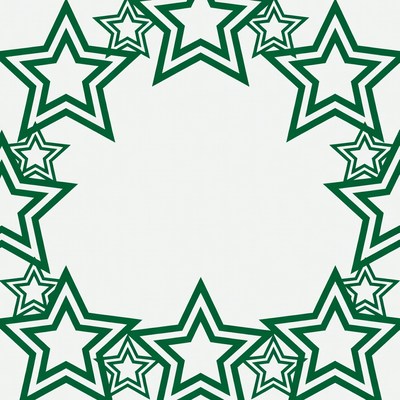Green Star Border Frame