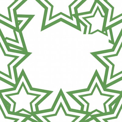 Green Star Border Frame