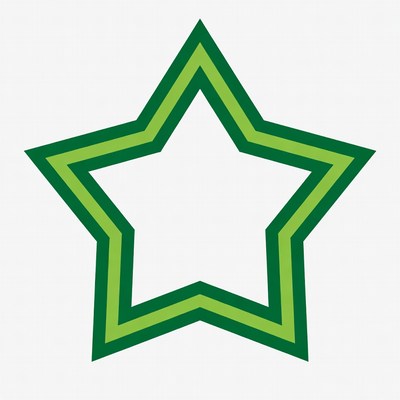 Green Outline Star Shape