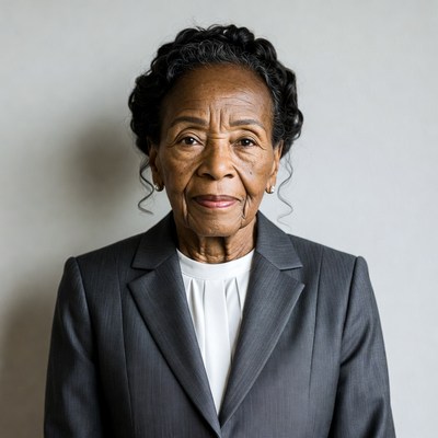 Elderly African-American woman in suit