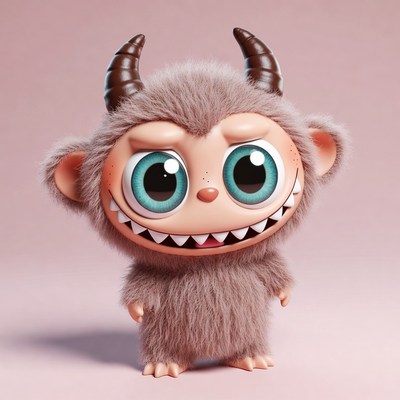 Cute cartoon demon monkey