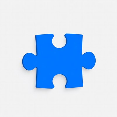 Blue puzzle piece
