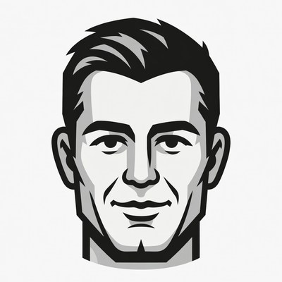 Strong man face illustration