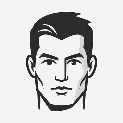 Black Silhouette Male Face