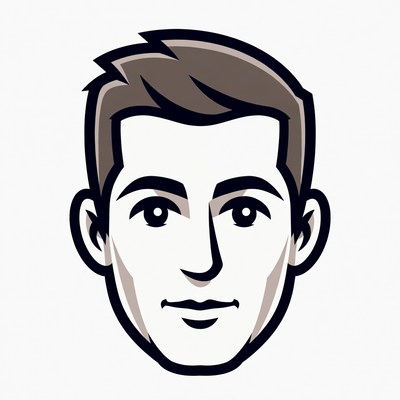 Cartoon man portrait