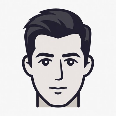 Cartoon man face illustration