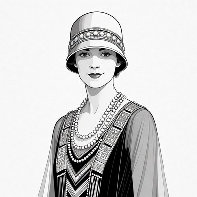 1920s Woman in Cloche Hat