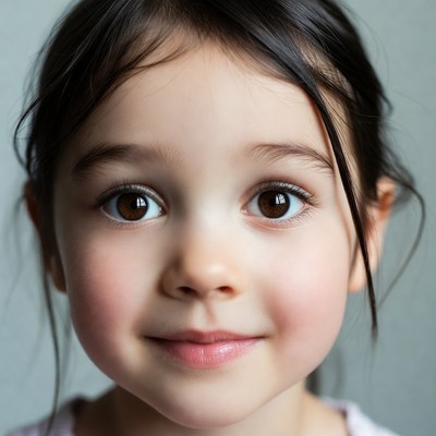 Smiling Asian girl close-up