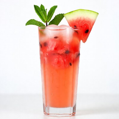 Watermelon Mint Cocktail Glass