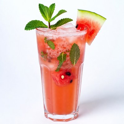 Watermelon Mint Cocktail Glass