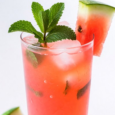 Watermelon Mint Cocktail Glass