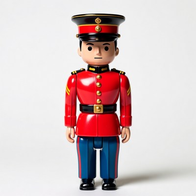 Toy soldier in red uniform