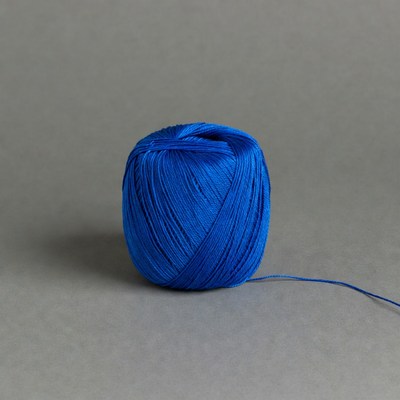 Blue yarn ball