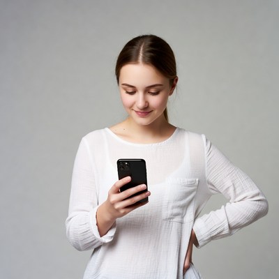 Young woman using smartphone