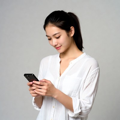 Asian woman using smartphone