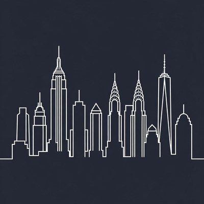 New York City Skyline Silhouette