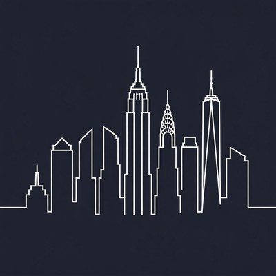 New York City Skyline Silhouette