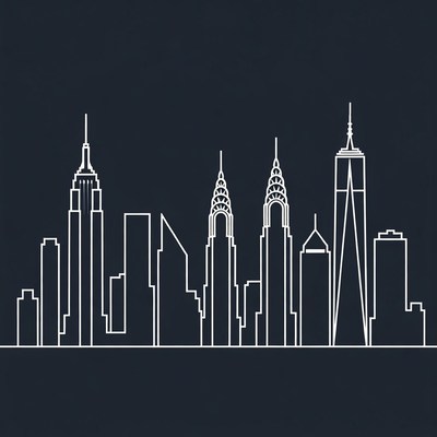 New York City Skyline Silhouette
