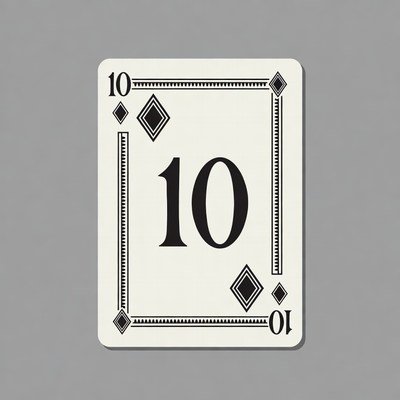 Ten of Diamonds Playing Card