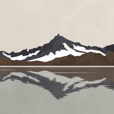 Mountain Range Reflecting in Lake