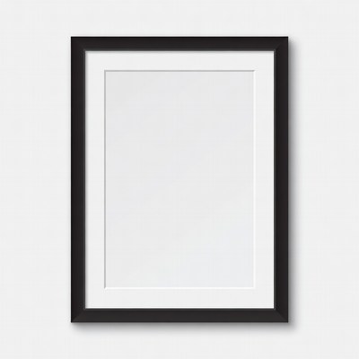 Black Empty Picture Frame