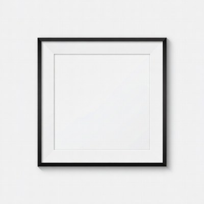 Empty Black Frame on White