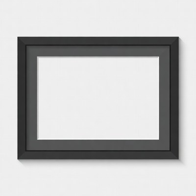 Empty Black Picture Frame