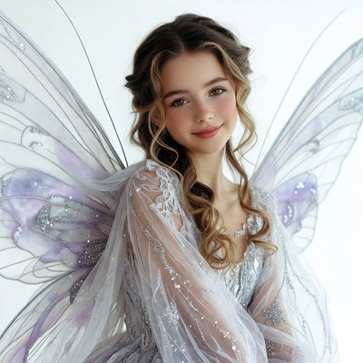 Girl with fairy wings