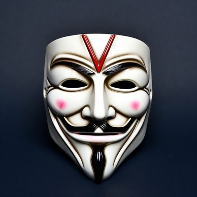Guy Fawkes mask on dark background