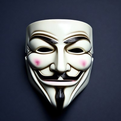 Guy Fawkes Mask on Dark Background
