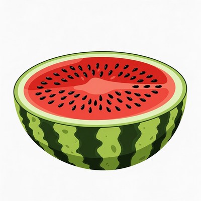 Sliced Watermelon Illustration