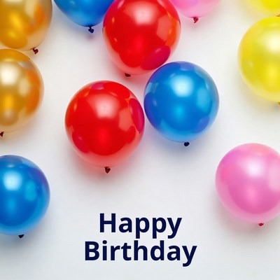Colorful Balloons Happy Birthday